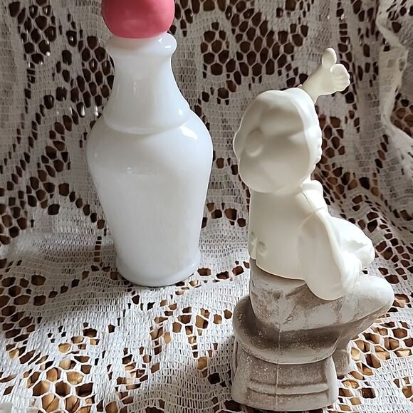 Vintage Set Of 2 Empty Avon Bottles Pink Ball Top & Little Jack Horner - Picture 4 of 7